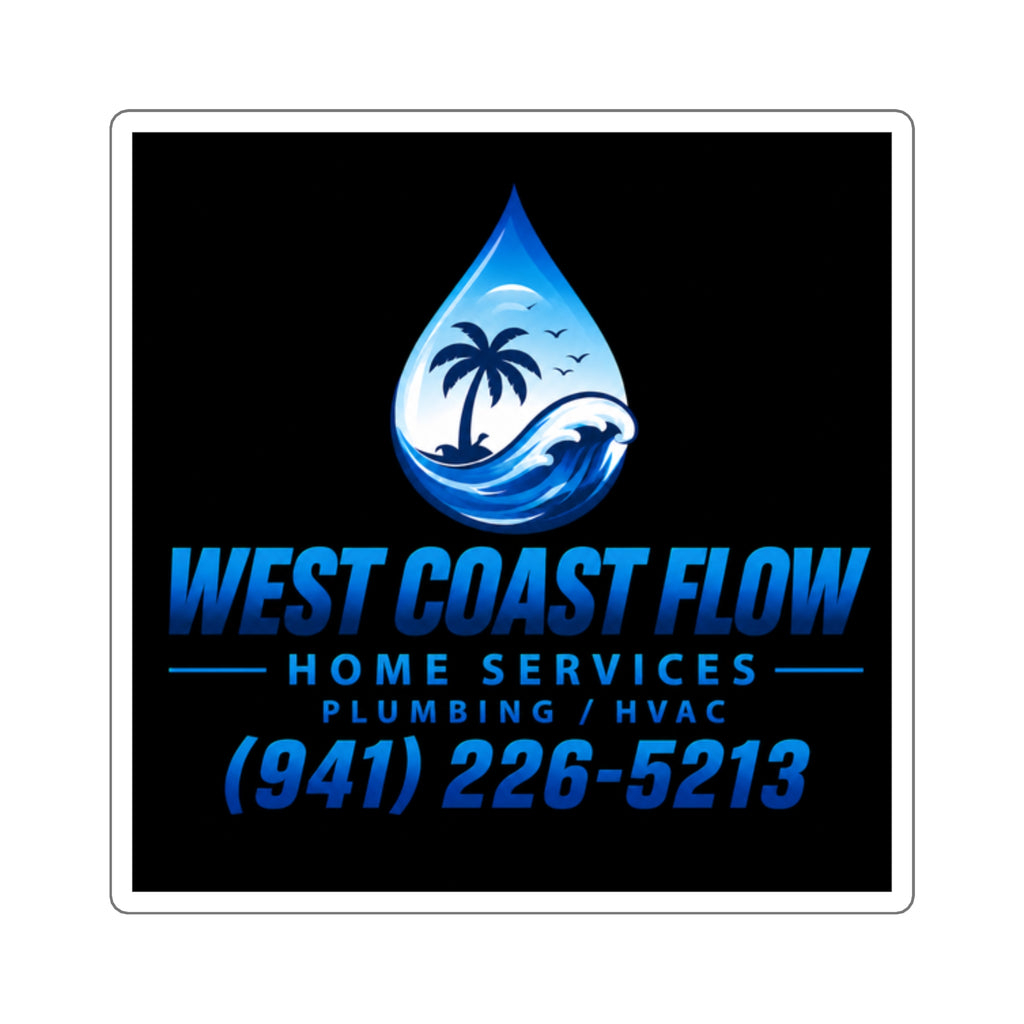 West Coast Flow Plumbing HVAC Square Sticker
