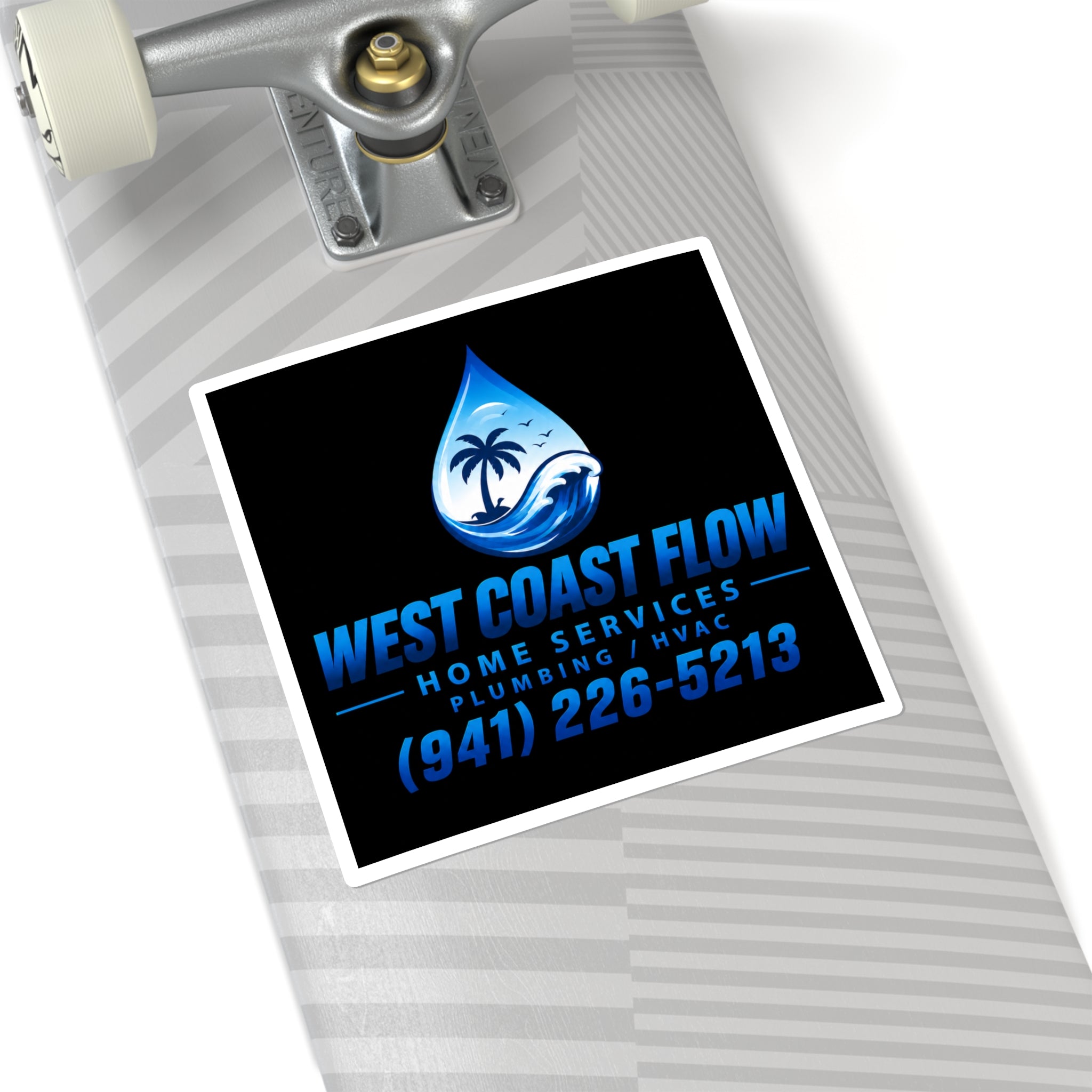 West Coast Flow Plumbing HVAC Square Sticker